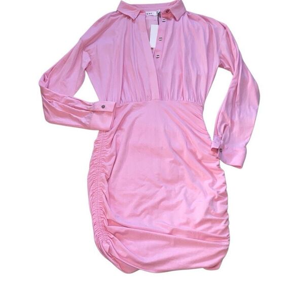 SOVERE NWOT The Entity Mini Dress in Musk Pink Oversized Bodice/ Bodycon Skirt S - Picture 3 of 11